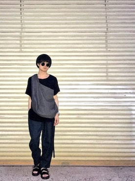 「SRIVER」｜勝田 俊介さん（メンズ・164cm）の夏コーディネート