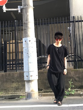 「SRIVER」｜勝田 俊介さん（メンズ・164cm）の夏コーディネート