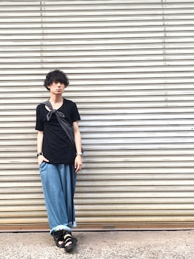 「SRIVER」｜勝田 俊介さん（メンズ・164cm）の夏コーディネート