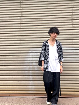 「SRIVER」｜勝田 俊介さん（メンズ・164cm）の夏コーディネート