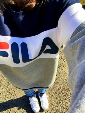 「おちびさん」｜「アイテム（スウェット）」を使った、912さん（レディース・145cm）の秋コーディネート