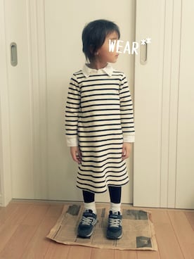 「タイツ×靴下」｜erimomoさん（キッズ・100cm）の春コーディネート