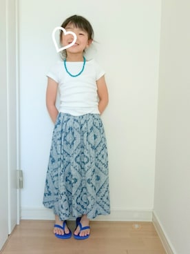 「アイテム（スイムグッズ）」を使った、erimomoさん（キッズ・110cm）の夏コーディネート