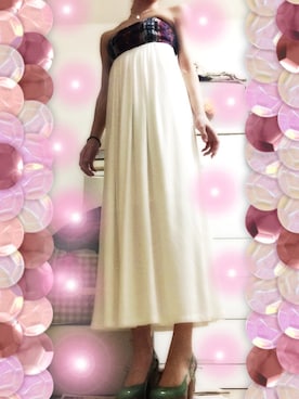 「マキシ丈ワンピ」｜ともみん♡♡♡さん（レディース・169cm）の春コーディネート