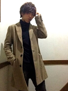 「HERE'S（HERE'S）のアイテム（ジャケット/アウター）」を使った、ぽはなさん（メンズ・173cm）の秋コーディネート