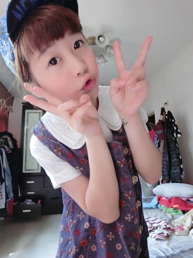 「アイテム（ワンピース）」を使った、陳一一さん（メンズ・153cm）の秋コーディネート