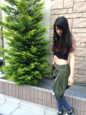 「MANGO（マンゴ）のアイテム（ナイロンジャケット）」を使った、monica liuさん（レディース・168cm）の春コーディネート