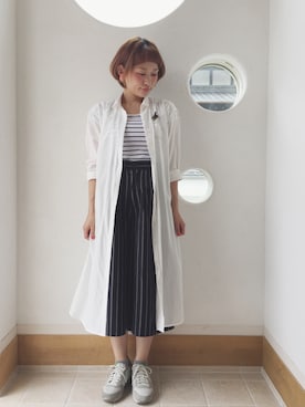 「me（ミイ）のアイテム（アクセサリー）」を使った、きゃのさん（レディース・155cm）の夏コーディネート