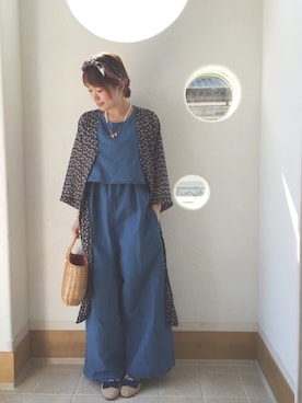 「RETRO GIRL（レトロガール）のアイテム（シャツワンピース）」を使った、きゃのさん（レディース・155cm）の春コーディネート