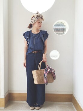 「Chico（チコ）のアイテム（財布/小物）」を使った、きゃのさん（レディース・155cm）の夏コーディネート