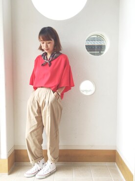 「Chico（チコ）のアイテム（財布/小物）」を使った、きゃのさん（レディース・155cm）の夏コーディネート