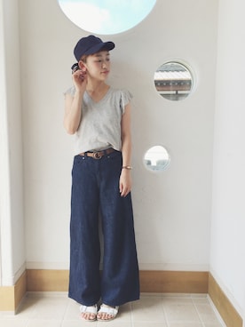 「Chico（チコ）のアイテム（財布/小物）」を使った、きゃのさん（レディース・155cm）の夏コーディネート