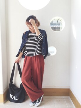 「CONVERSE（コンバース）のconverse（コンバース） ALL STAR OX（オールスターOX）（スニーカー）」を使った、きゃのさん（レディース・155cm）の秋コーディネート