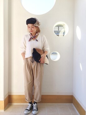 「Chico（チコ）のアイテム（財布/小物）」を使った、きゃのさん（レディース・155cm）の秋コーディネート