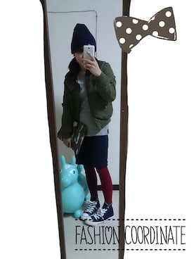 「アイテム（クラッチバッグ、その他）」を使った、あきさん（レディース・150cm）の冬コーディネート