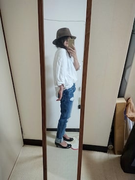 「テーパードデニム」｜あきさん（レディース・150cm）の夏コーディネート