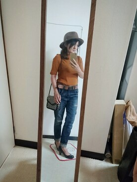 「テーパードデニム」｜あきさん（レディース・150cm）の夏コーディネート