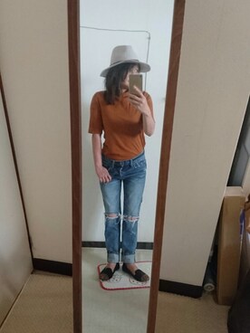 「テーパードデニム」｜あきさん（レディース・150cm）の秋コーディネート