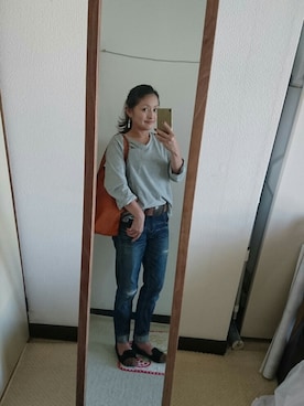 「テーパードデニム」｜あきさん（レディース・150cm）の秋コーディネート