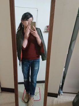 「テーパードデニム」｜あきさん（レディース・150cm）の秋コーディネート