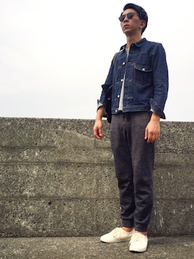 「Saturdays NYC（サタデーズ ニューヨークシティ ）のアイテム（バッグ）」を使った、AtsushiSanoさん（メンズ・184cm）の春コーディネート
