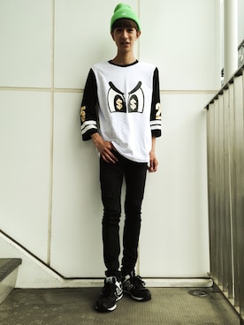 「PANCOATのアイテム」を使った、上杉俊祐OCEANTOKYOさん（メンズ・175cm）の夏コーディネート