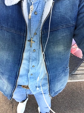 「ARMANI EXCHANGE（アルマーニエクスチェンジ）のアイテム（アクセサリー）」を使った、jellyさん（メンズ・177cm）の冬コーディネート