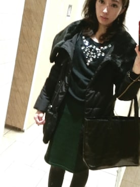 「CECIL McBEE（セシルマクビー）のアイテム（ダウンジャケット/コート）」を使った、SEVENさん（レディース・160cm）の冬コーディネート