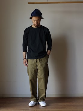 「Champion」｜comoda上西猛夫さん（メンズ・168cm）の春コーディネート