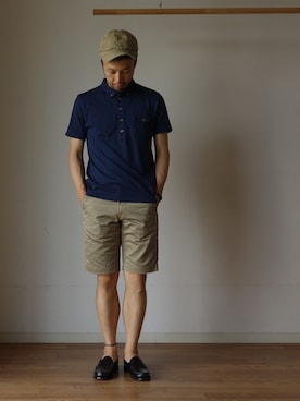 「FOB FACTORY（エフオービーファクトリー）のアイテム」を使った、comoda上西猛夫さん（メンズ・168cm）の夏コーディネート