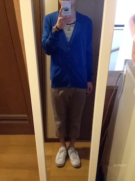 「＃カーディガン」｜きゃっぷさん（メンズ・174cm）の春コーディネート