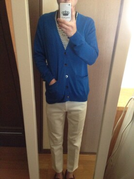 「＃カーディガン」｜きゃっぷさん（メンズ・174cm）の春コーディネート