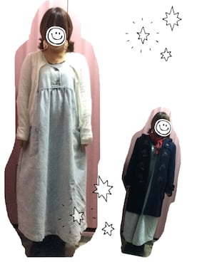 「ロング丈ダッフル」｜「アイテム（その他）」を使った、たぴおか*さん（レディース・150cm）の冬コーディネート
