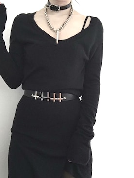 「Yohji Yamamoto（ヨウジヤマモト）のアイテム（ワンピース）」を使った、オミズ ジュンさん（レディース・160cm）の夏コーディネート