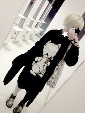 「アイテム（その他シューズ、グレー系）」を使った、E♪さん（レディース・168cm）の春コーディネート