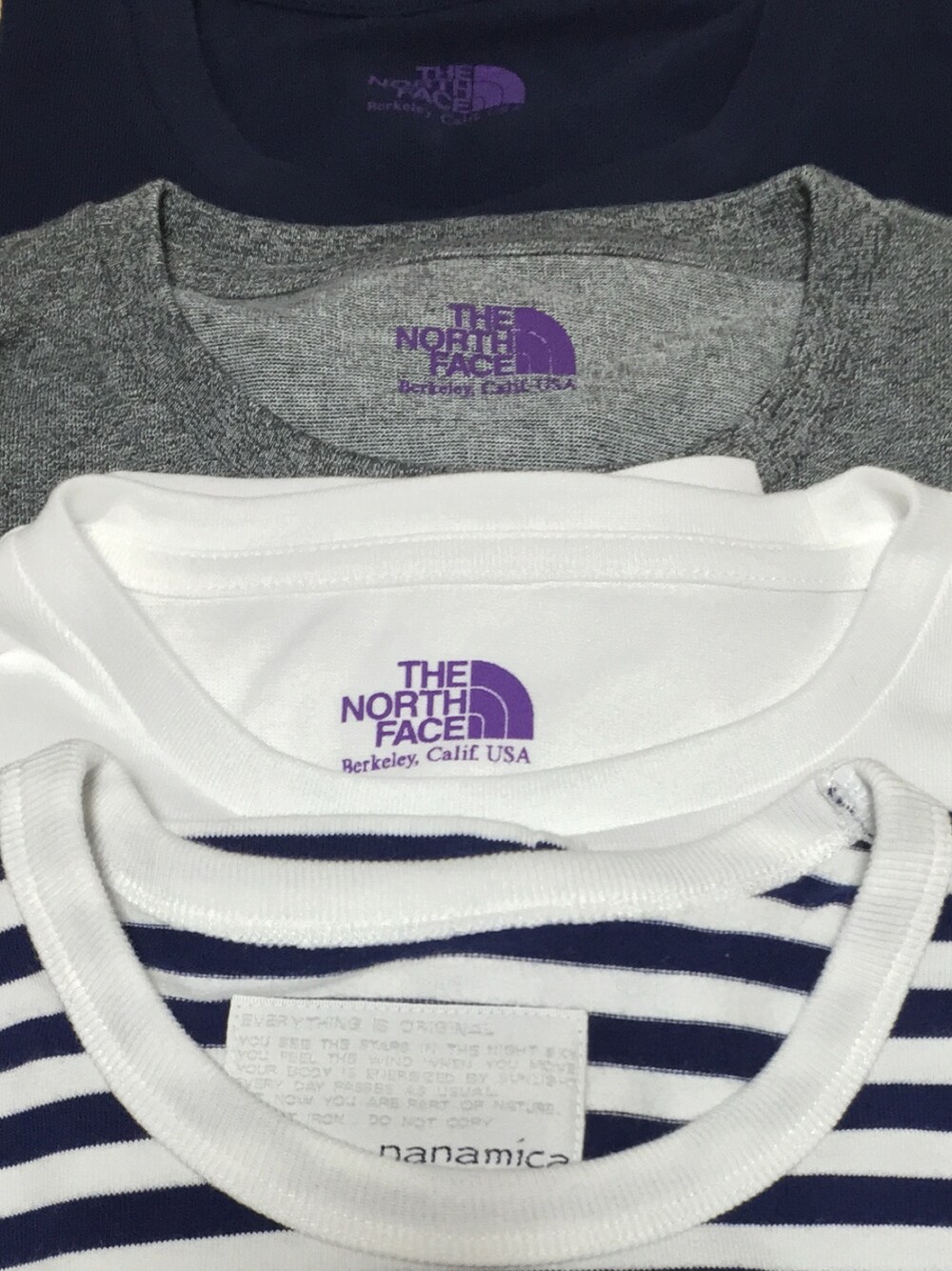 「THE NORTH FACE PURPLE LABEL、Tシャツ、nanamica、ボーダー」｜「THE NORTH FACE PURPLE LABELのthe north face purple label coolmax h/s pocket tee（Tシャツ/カットソー、ホワイト系）」を使った、#rawsneaker.さん（メンズ・160cm）の春コーディネートの1枚目の写真