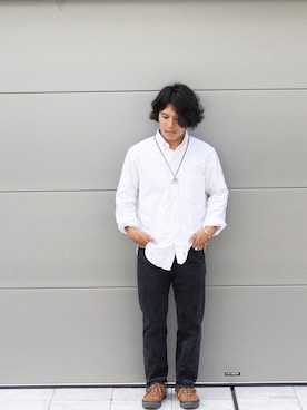 「OLD PARK（オールドパーク）のアイテム（その他パンツ）」を使った、kouichiさん（メンズ・160cm）の秋コーディネート