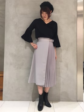 「HARE（ハレ）のアイテム（チョーカー）」を使った、YUINEE@HARE立川ルミネさん（レディース・168cm）の秋コーディネート