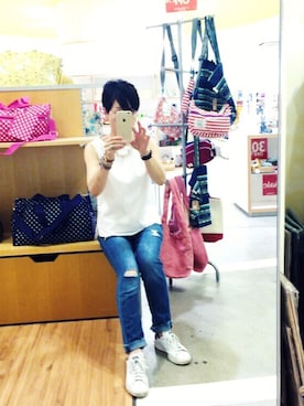 「Daniel Wellington（ダニエルウェリントン）のアイテム」を使った、bloodmoon1969さん（レディース・163cm・40代）の夏コーディネート