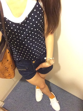 中島愛蘭さん（レディース・156cm）の秋コーディネート