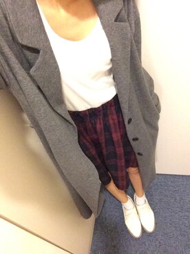 中島愛蘭さん（レディース・156cm）の秋コーディネート