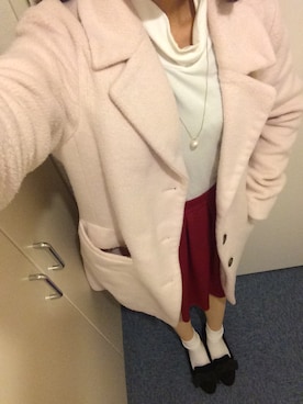 「ハイネックトップス」｜中島愛蘭さん（レディース・156cm）の冬コーディネート