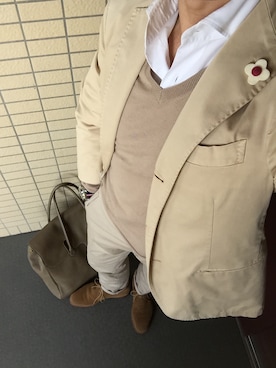 「BOGLIOLI（ボリオリ）のアイテム（スーツジャケット）」を使った、osamusiさん（メンズ・164cm）の春コーディネート