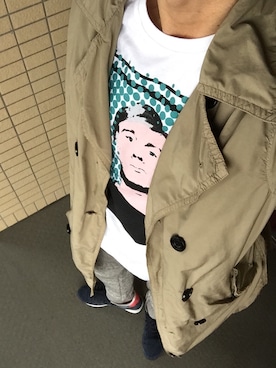 「TATRAS（タトラス）のアイテム（トレンチコート）」を使った、osamusiさん（メンズ・164cm）の春コーディネート