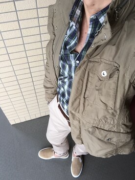 「TATRAS（タトラス）のアイテム（ミリタリージャケット）」を使った、osamusiさん（メンズ・164cm）の春コーディネート
