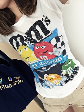 「FIG&VIPER（フィグアンドバイパー）のアイテム（バッグ）」を使った、すーぱりんさん（レディース・157cm）の夏コーディネート
