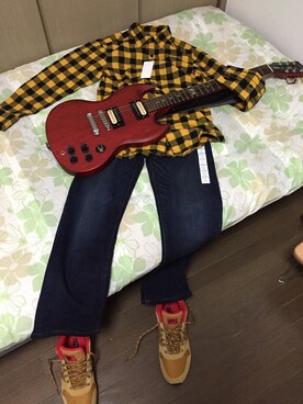 「Gibson   （-）のアイテム」を使った、Gamyさん（メンズ・160cm）の秋コーディネート