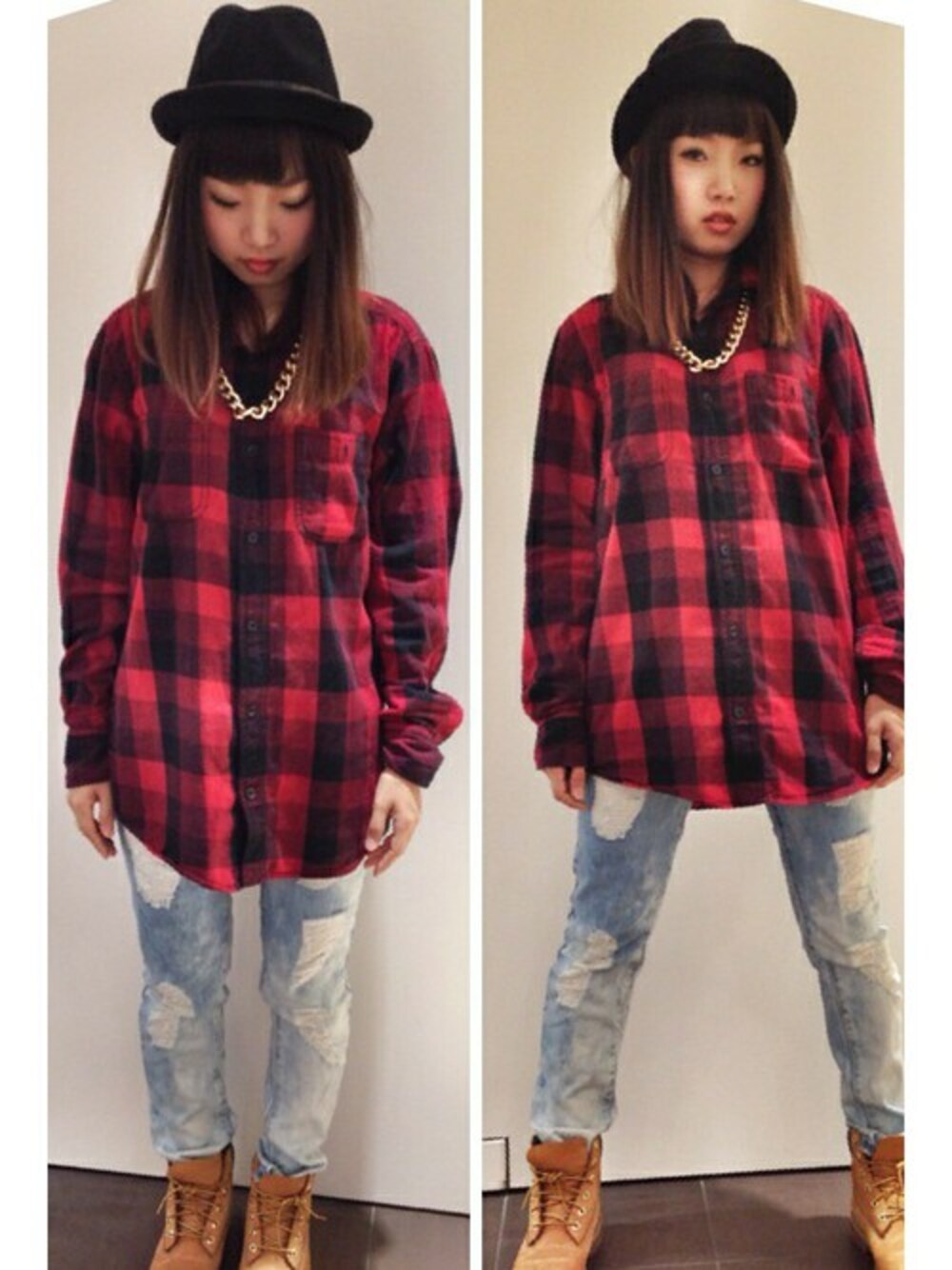 「カジュアル、NEWERA、ハット、NEW ERA、hat、レディース、Timberland、カジュアルコーデ、ONSPOTZ、ｵﾝｽﾎﾟｯﾂ」｜「EK BY NEW ERAのONSPOTZ ORIGINAL EK BY NEWERA SERIES 81 FEDORA WOOL OSTRICH BAND BLACK [ NEW ERA CAP ]（ハット、ブラック系）」を使った、ONSPOTZ_STAFFさん（レディース・158cm）の秋コーディネートの1枚目の写真