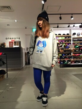 「ポンポン付きニット帽」｜ONSPOTZ_STAFFさん（レディース・153cm）の秋コーディネート