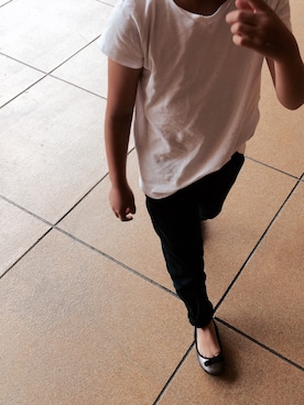 「ZARA（ザラ）のアイテム（その他パンツ、ブルー系）」を使った、ぎんさん（キッズ・110cm）の秋コーディネート